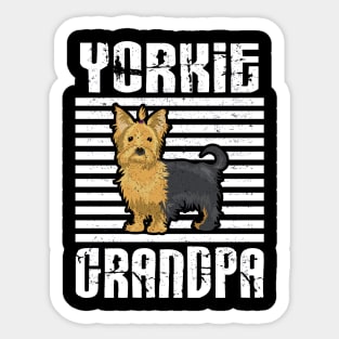 Yorkie Grandpa Proud Dogs Sticker